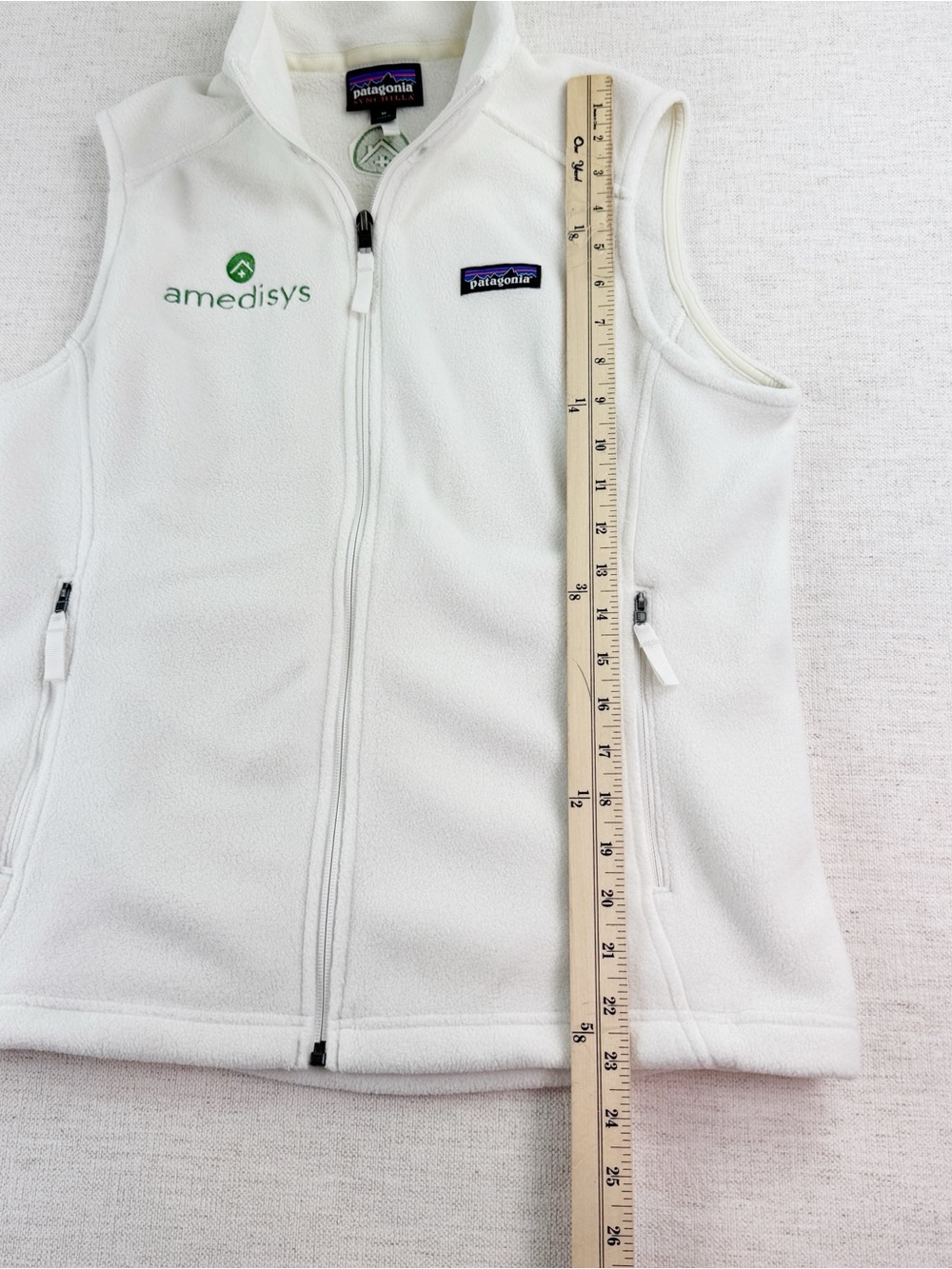 Patagonia Women M Classic Synchilla Fleece Vest with Amedisys green embroidery - Picture 7 of 14